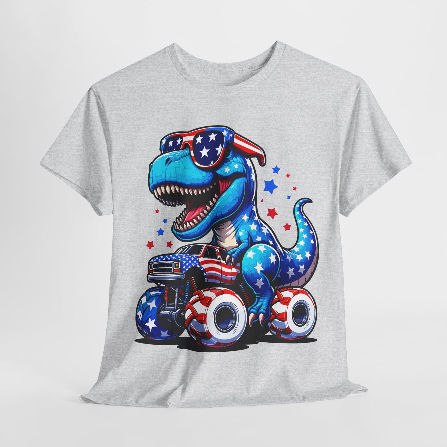 Dinosaur Riding Monster Truck T-Shirt
