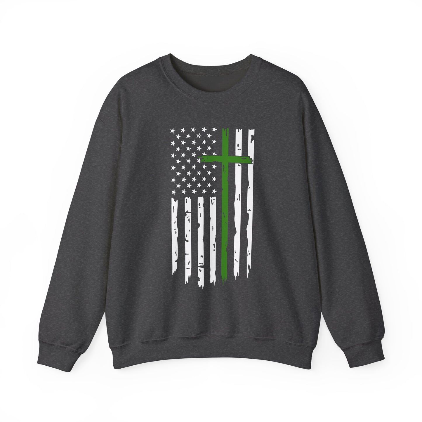 Thin Green Line Cross - Armed Forces Sweatshirt