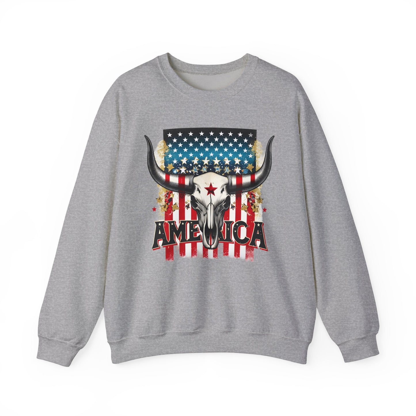 America - Bull Skull Sweatshirt