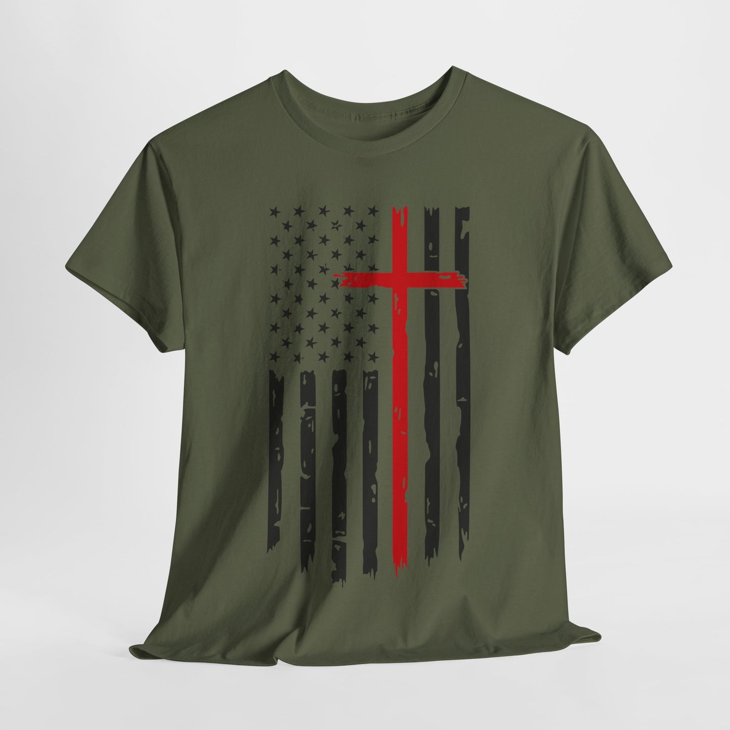Thin Red Line Cross - Fire Fighters T-Shirt