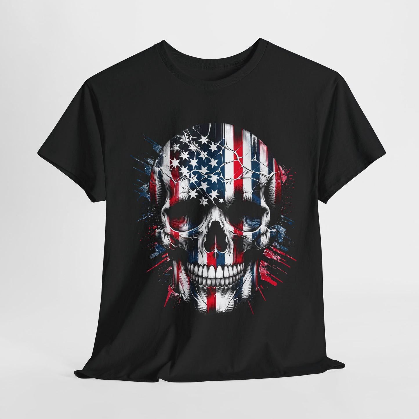 USA Flag Skull #1 T-Shirt