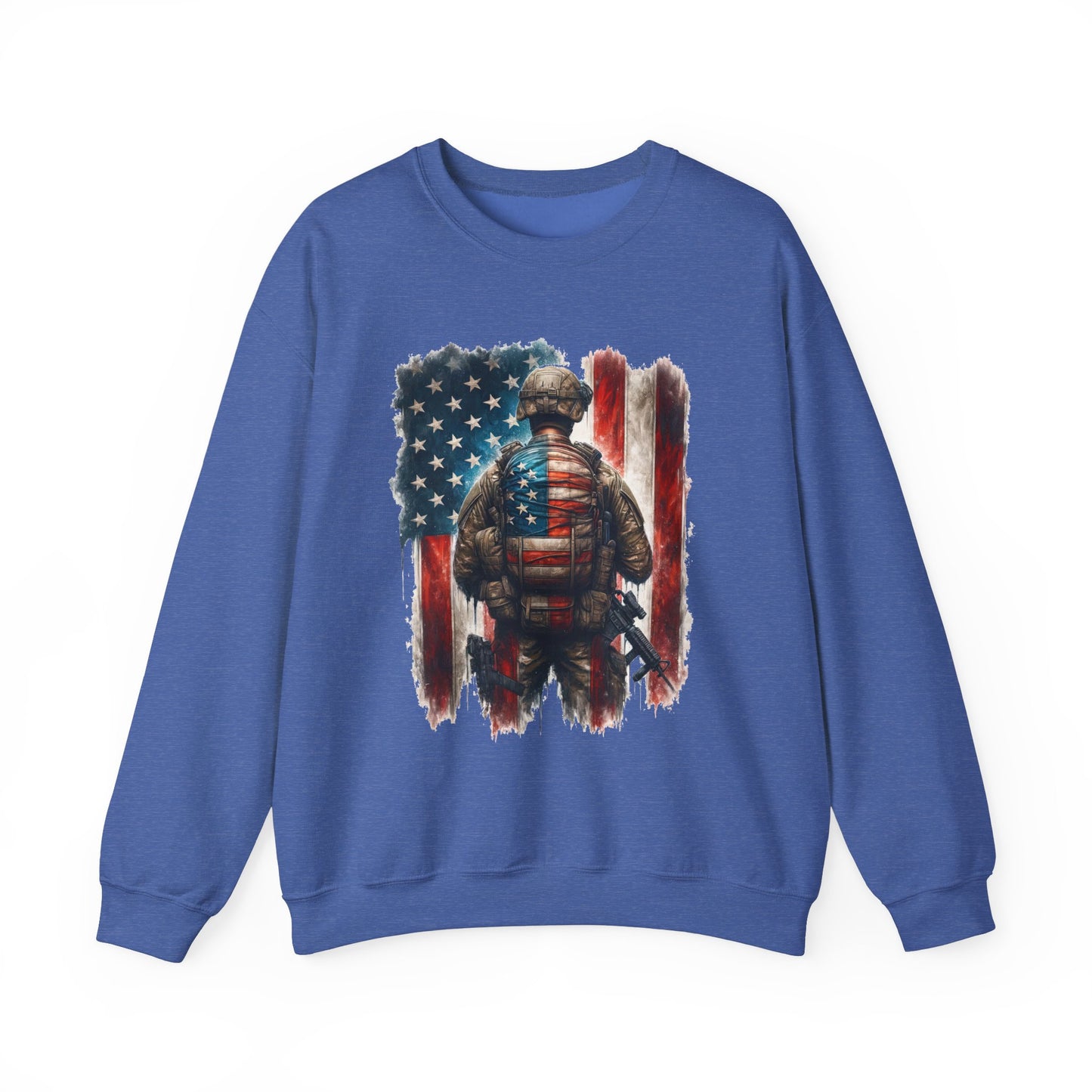 American Hero - Soldier with Flag Sweatshirt