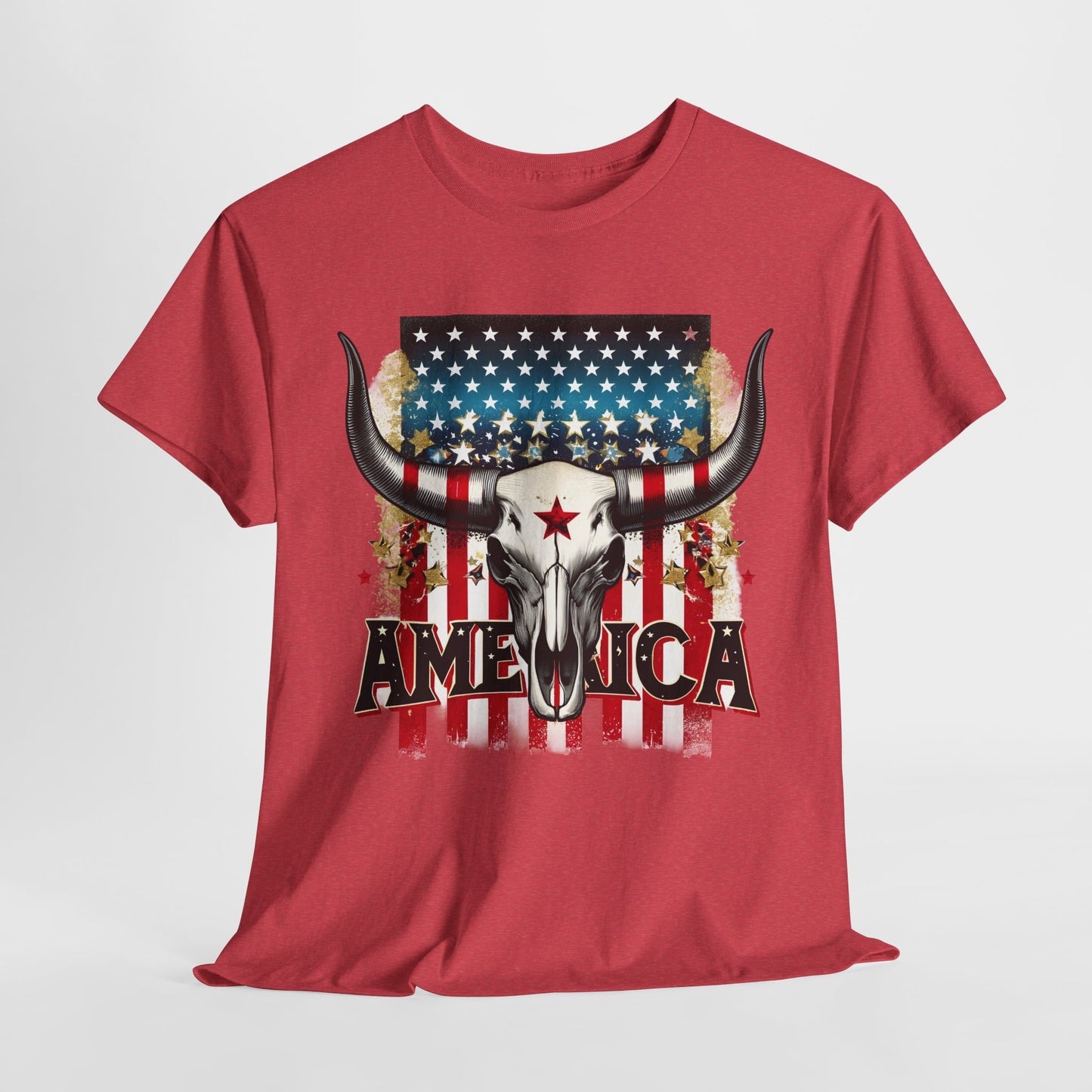 America - Bull Skull T-Shirt
