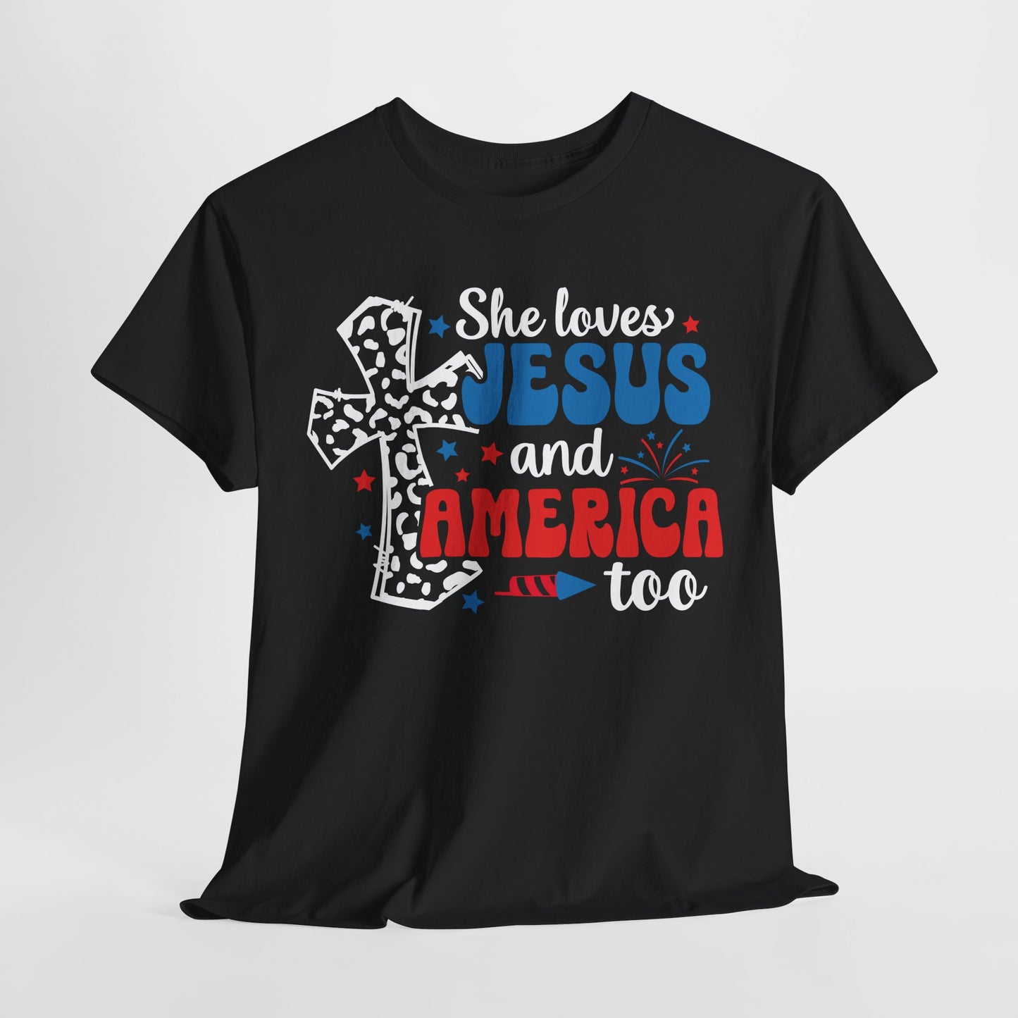 She Loves Jesus and America Too T-Shirt