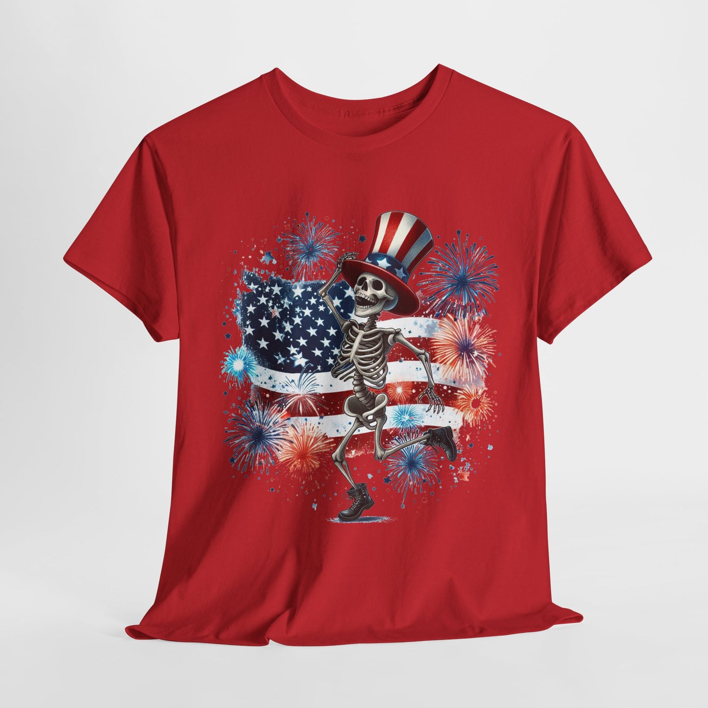 4th of July - Dancing USA Skeleton #2 T-Shirt