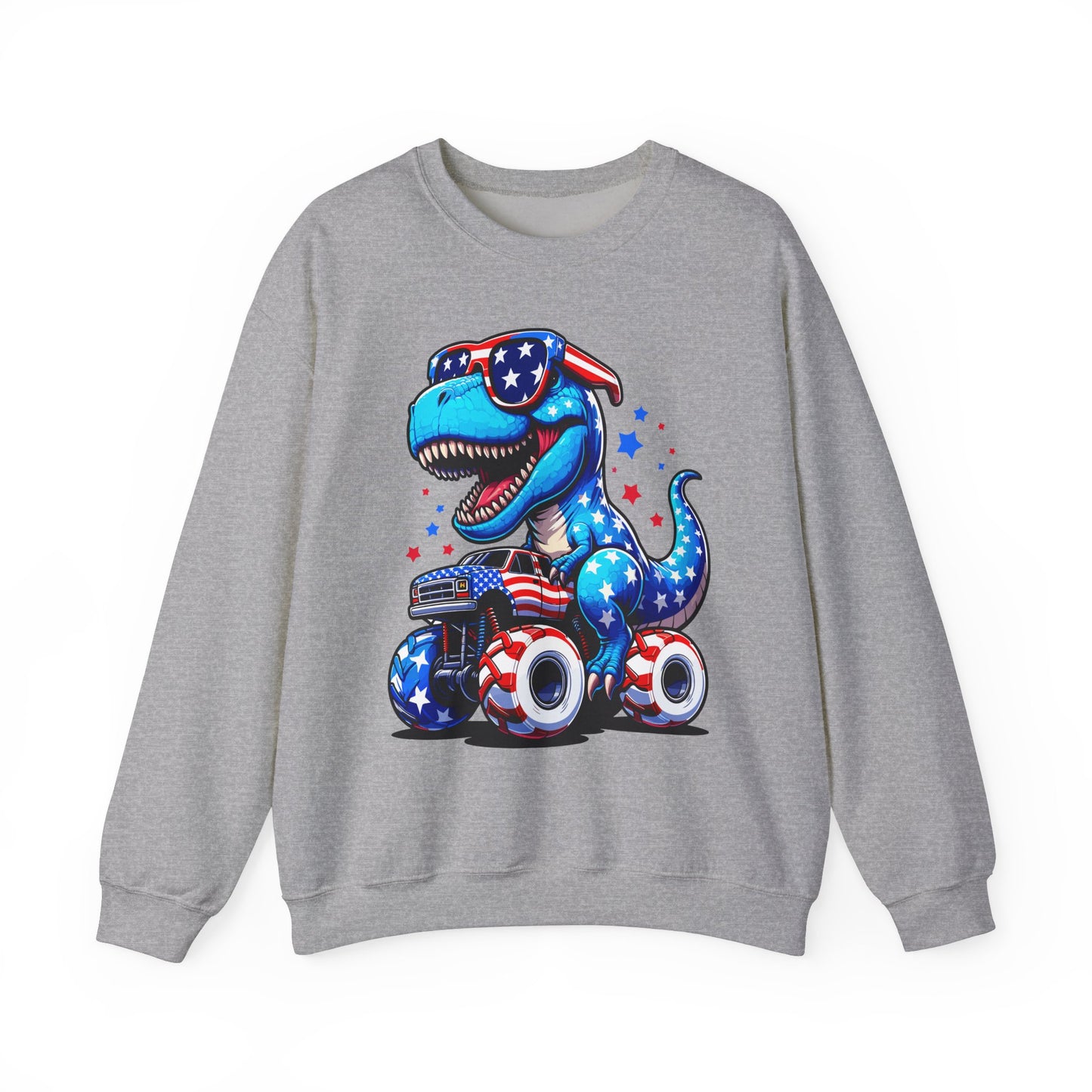 Dinosaur Riding Monster Truck Sweatshirt