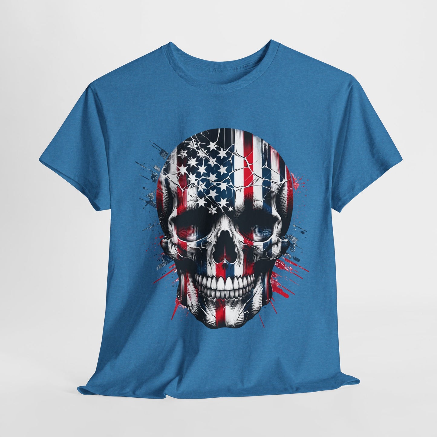 USA Flag Skull #1 T-Shirt