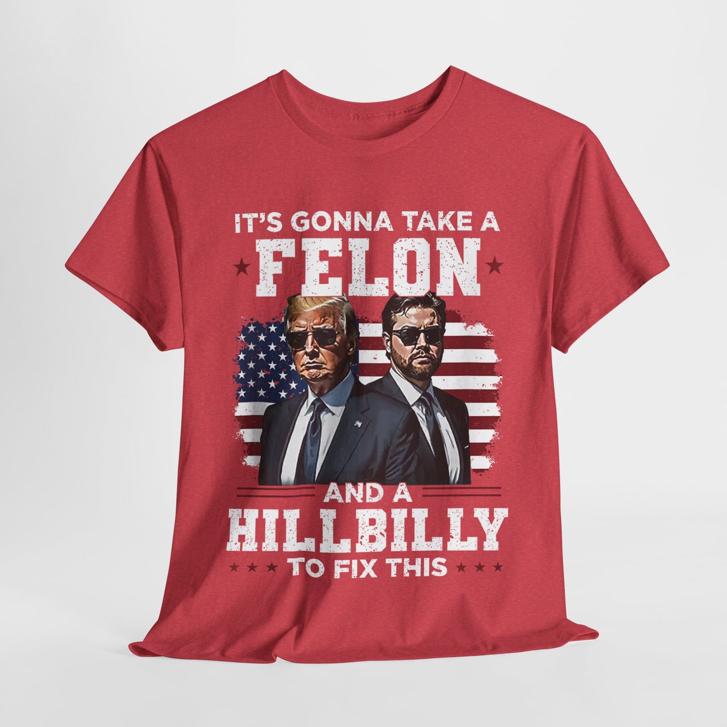 Donald Trump and JD Vance - A Felon and a Hillbilly T-Shirt