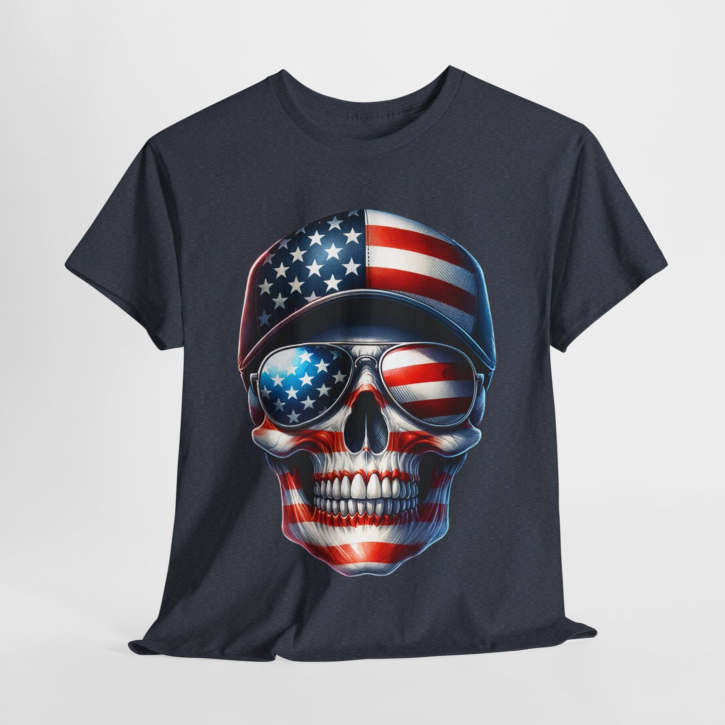 USA Flag Skull #3 T-Shirt