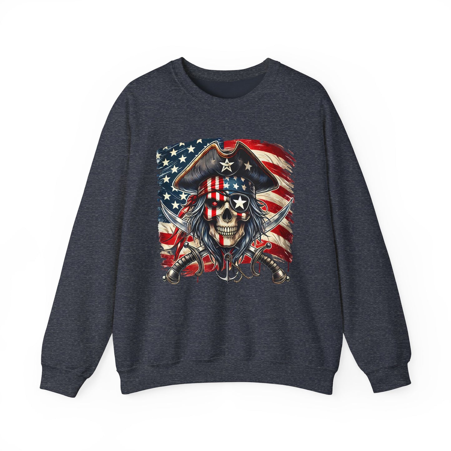 Skeleton Pirate with Flag Sweatshirt