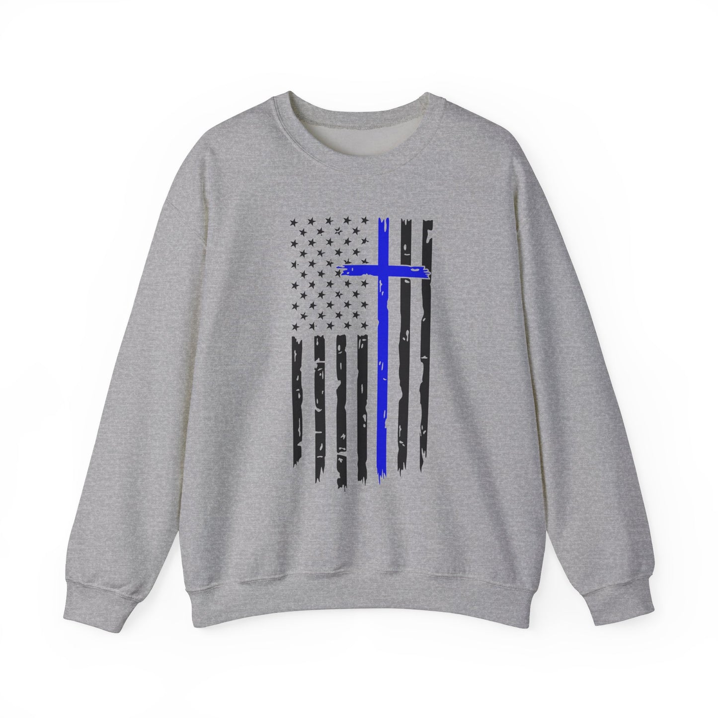 Thin Blue Line Cross - Law Enforcement Sweatshirt
