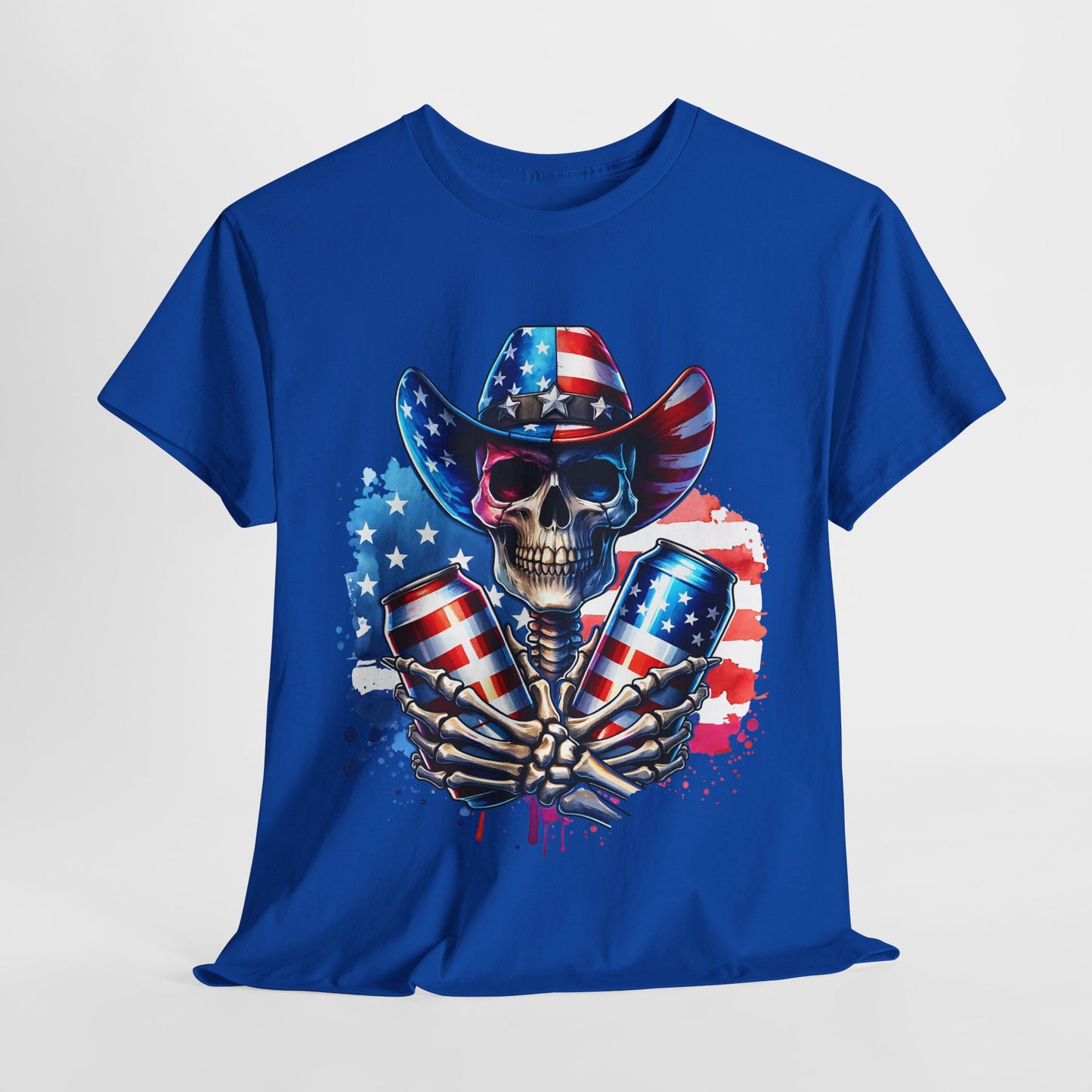 4th of July - Skeleton with Beers T-Shirt
