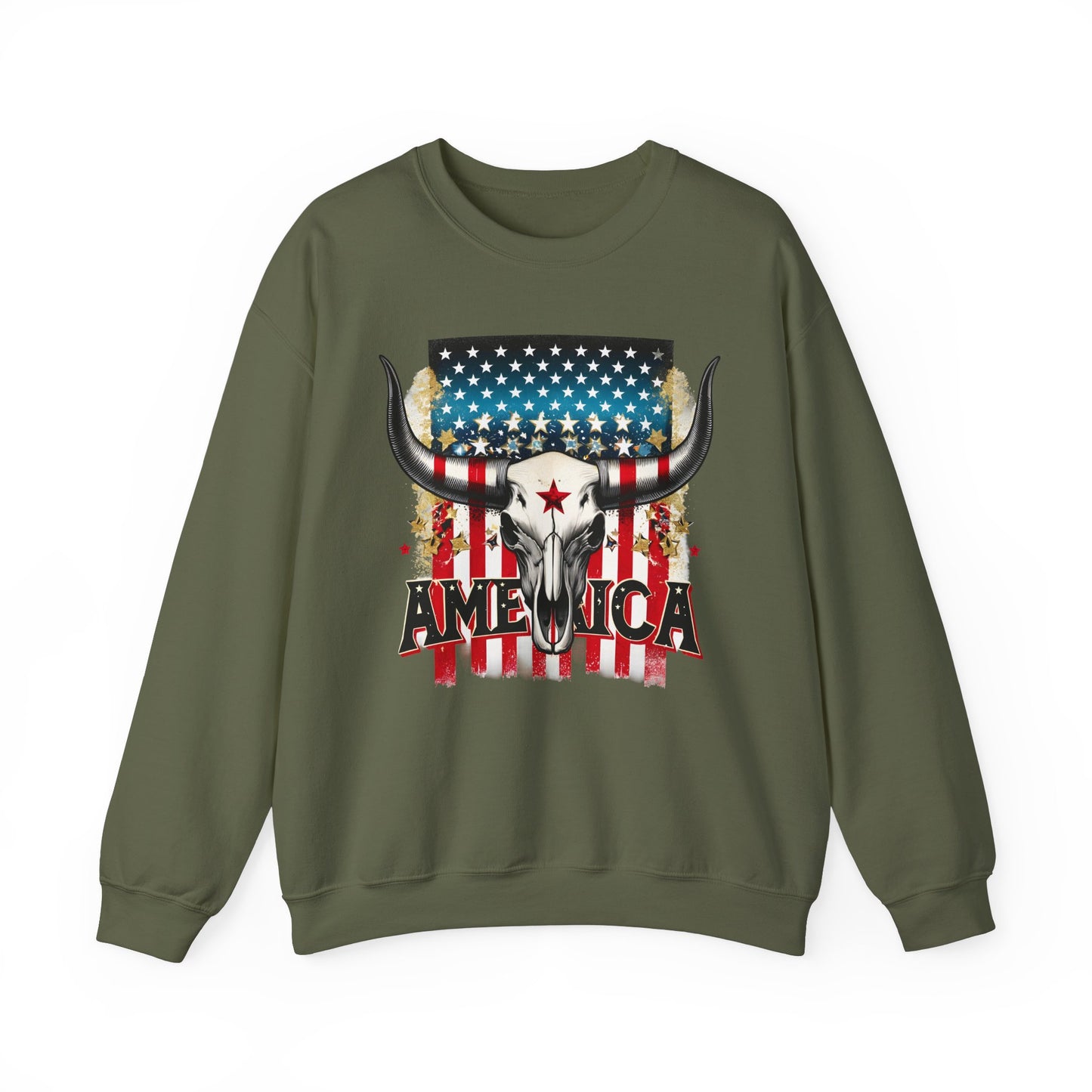 America - Bull Skull Sweatshirt