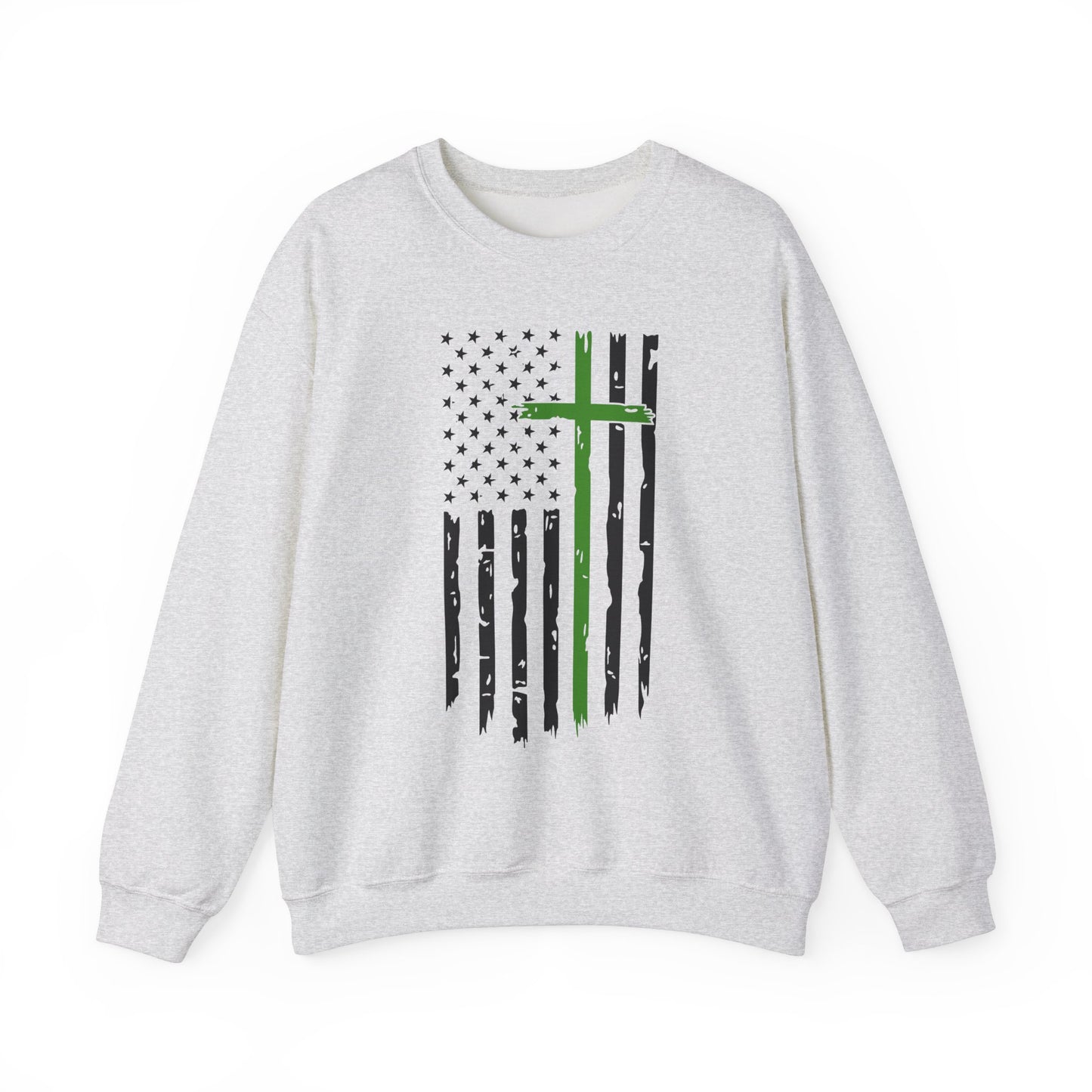 Thin Green Line Cross - Armed Forces Sweatshirt