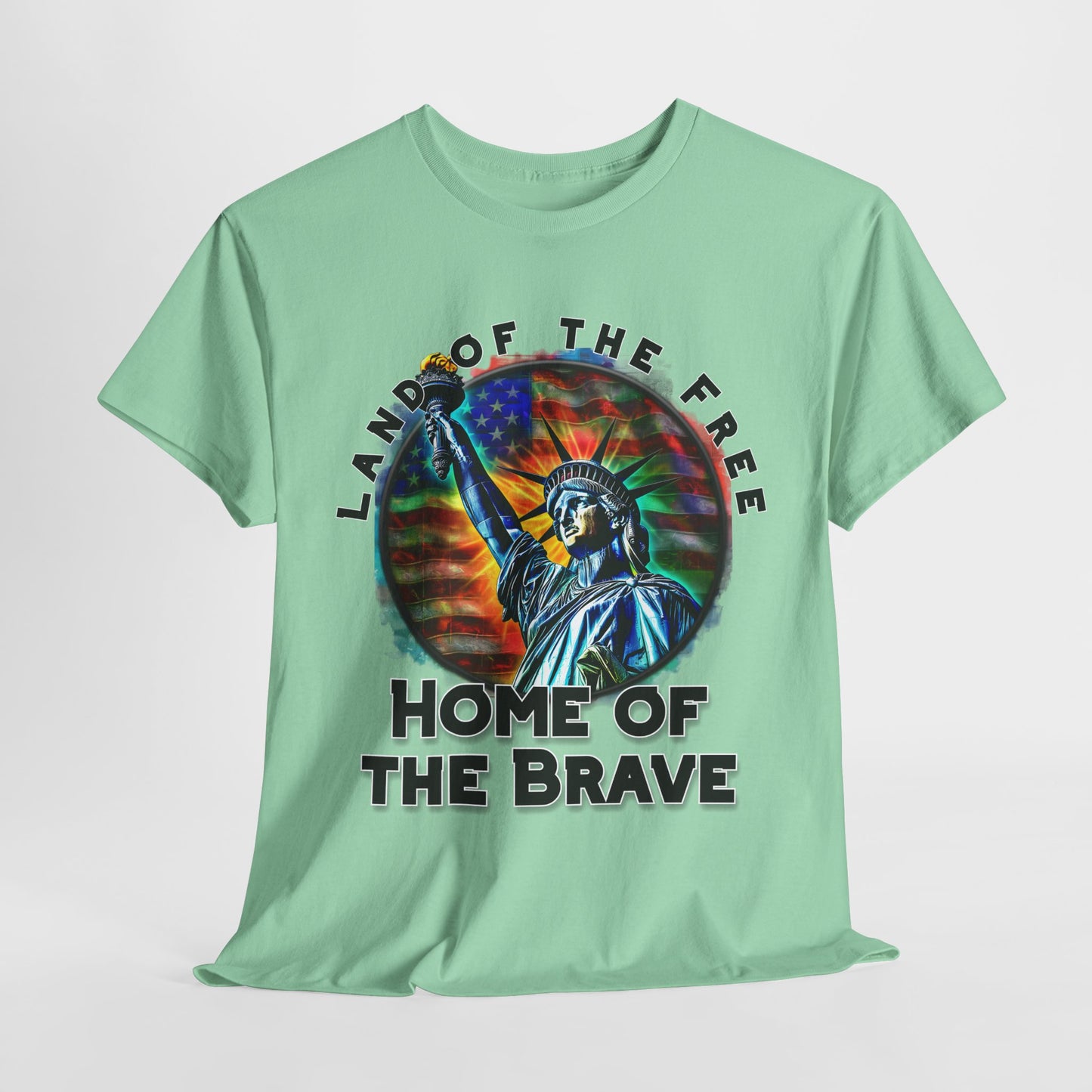 Land of the Free Home of the Brave Statue of Liberty T-Shirt