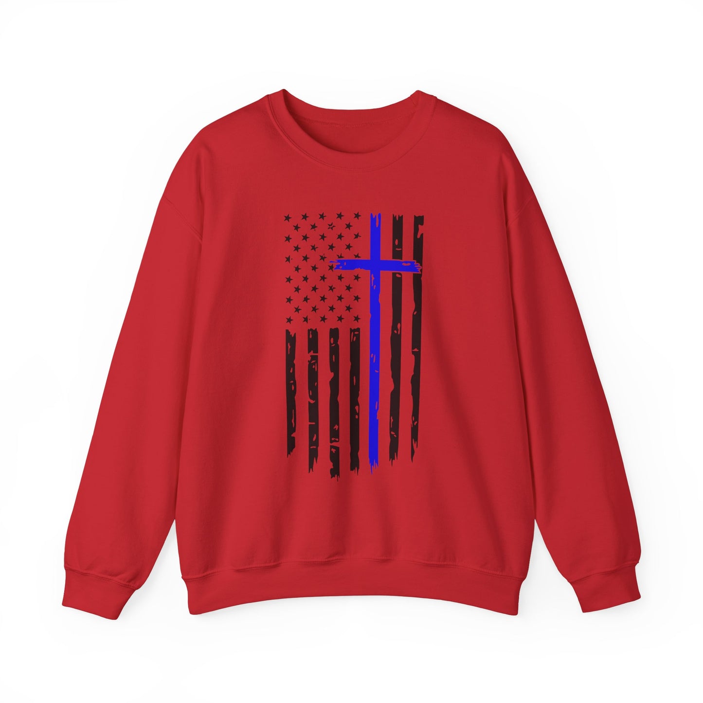 Thin Blue Line Cross - Law Enforcement Sweatshirt