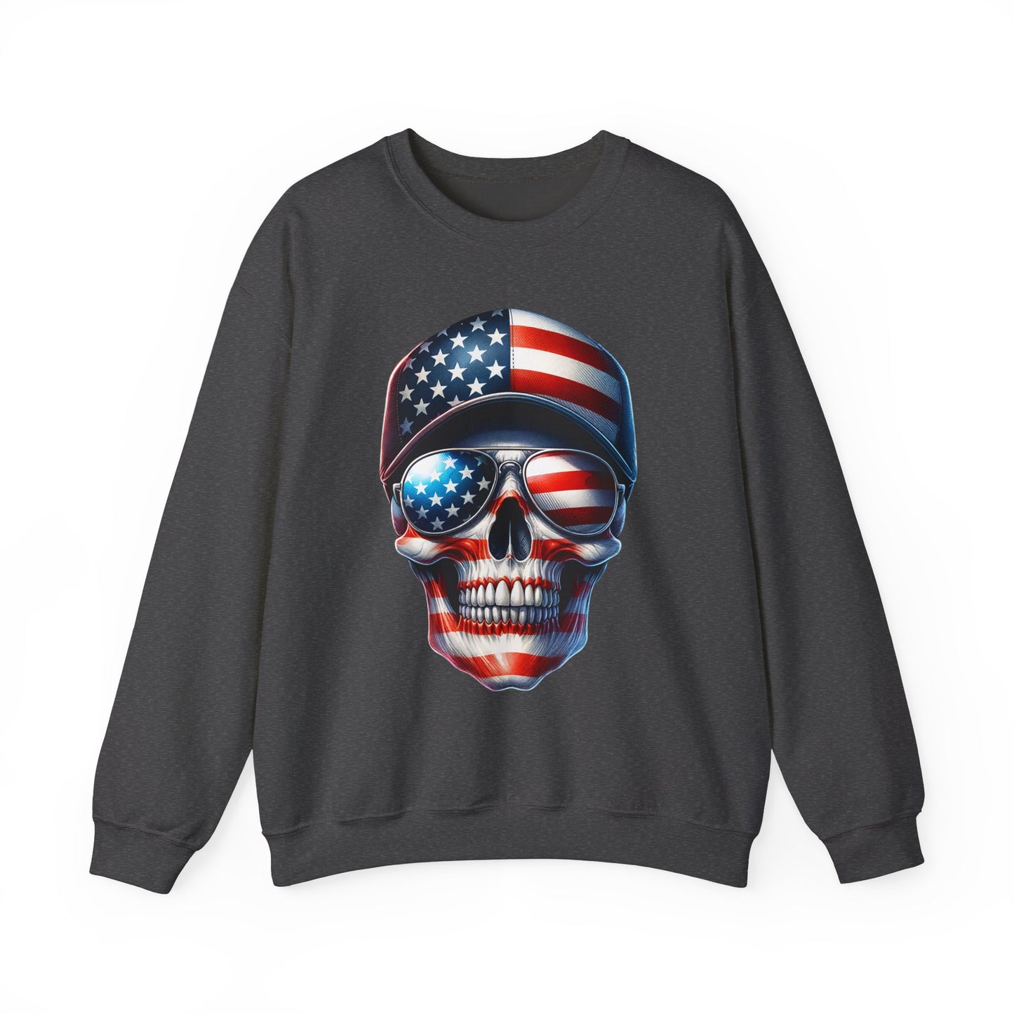 USA Flag Skull #3 Sweatshirt