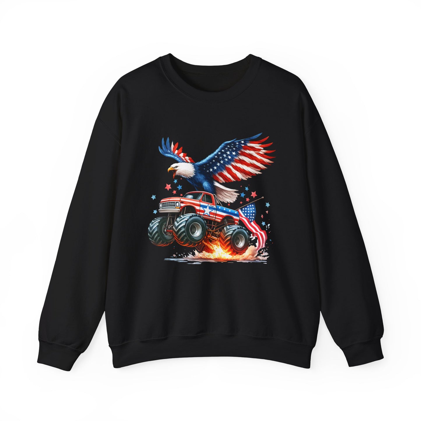 Eagle on a Monster Truck Sweatshirt