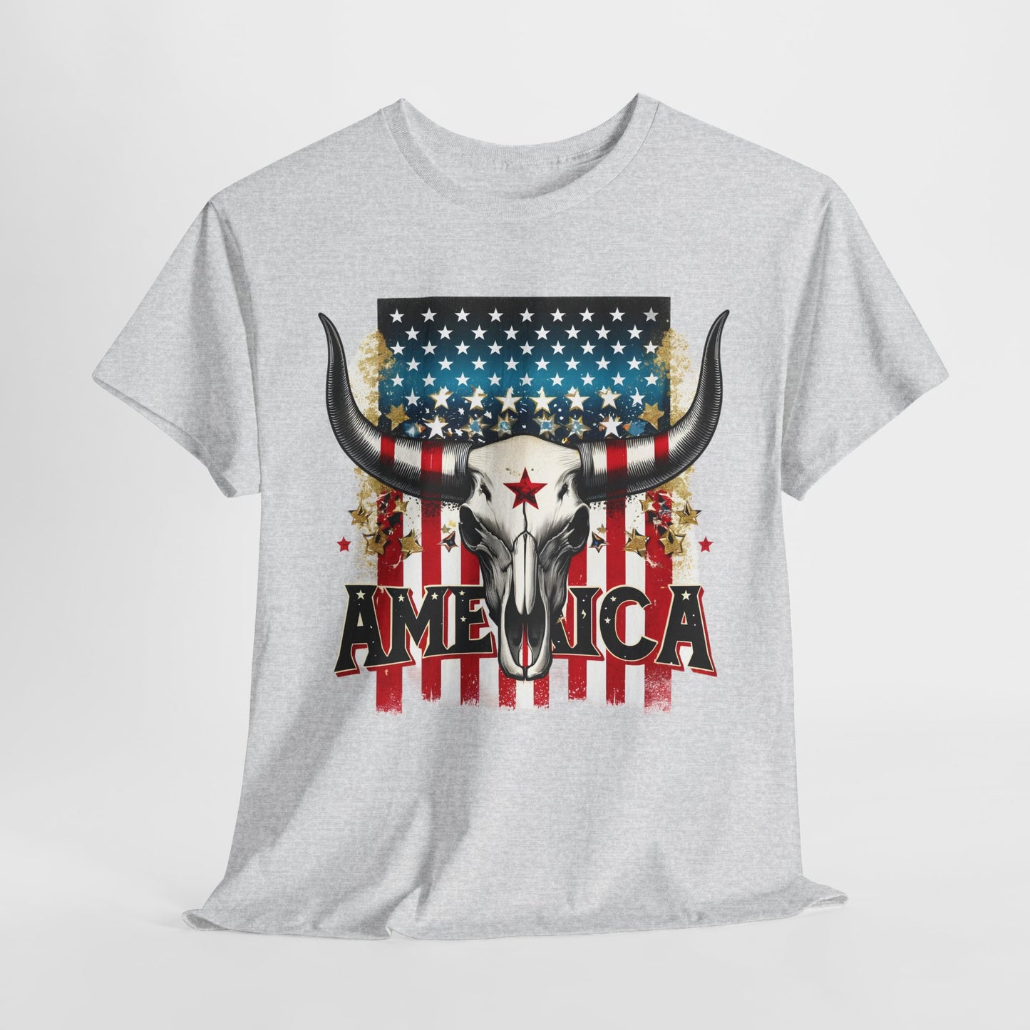 America - Bull Skull T-Shirt
