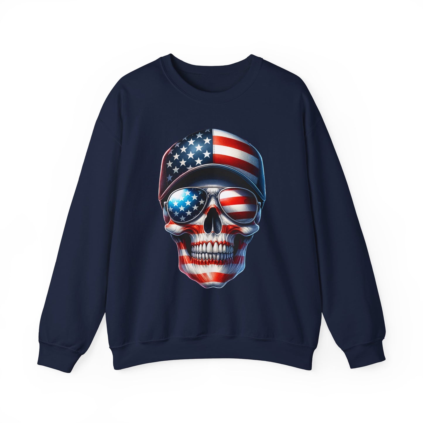 USA Flag Skull #3 Sweatshirt