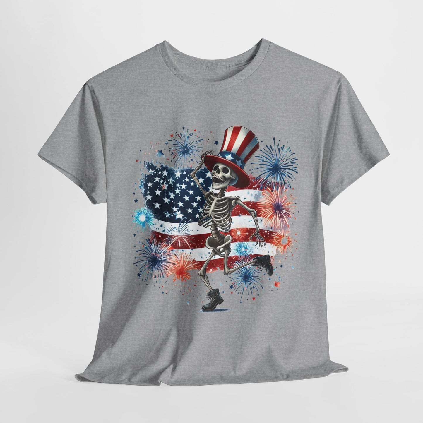 4th of July - Dancing USA Skeleton #2 T-Shirt