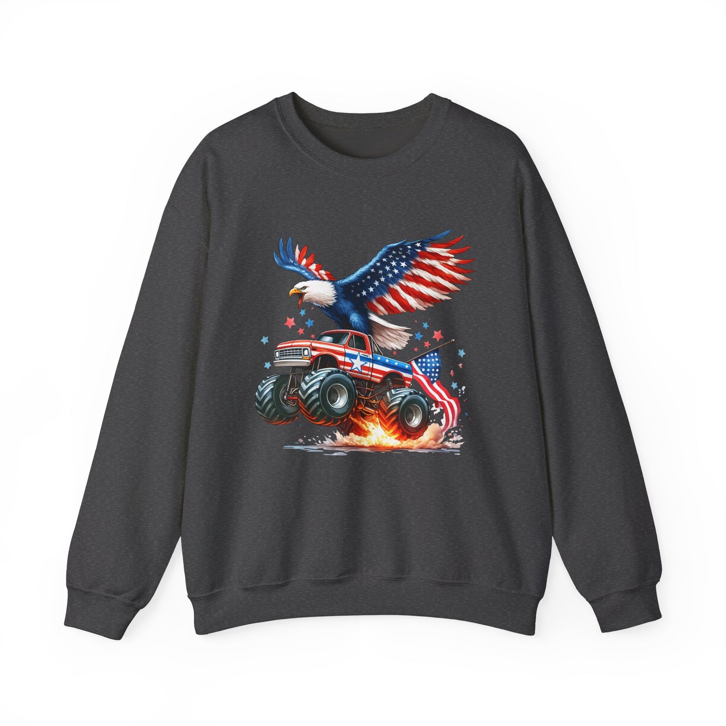 Eagle on a Monster Truck Sweatshirt