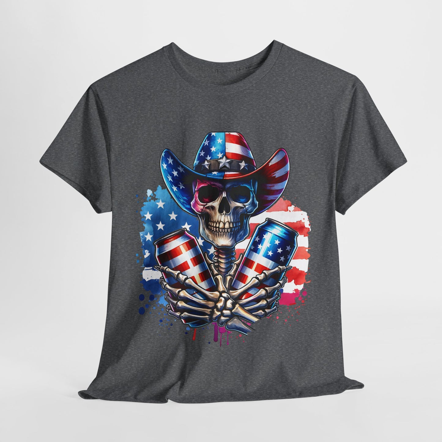 4th of July - Skeleton with Beers T-Shirt