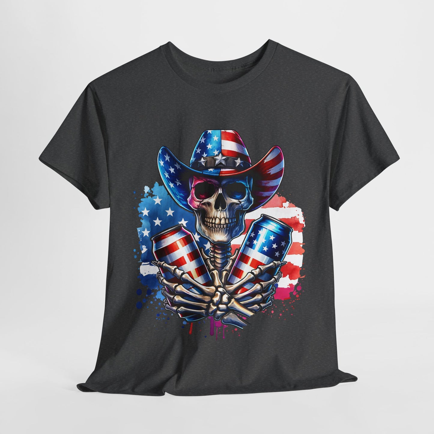 4th of July - Skeleton with Beers T-Shirt