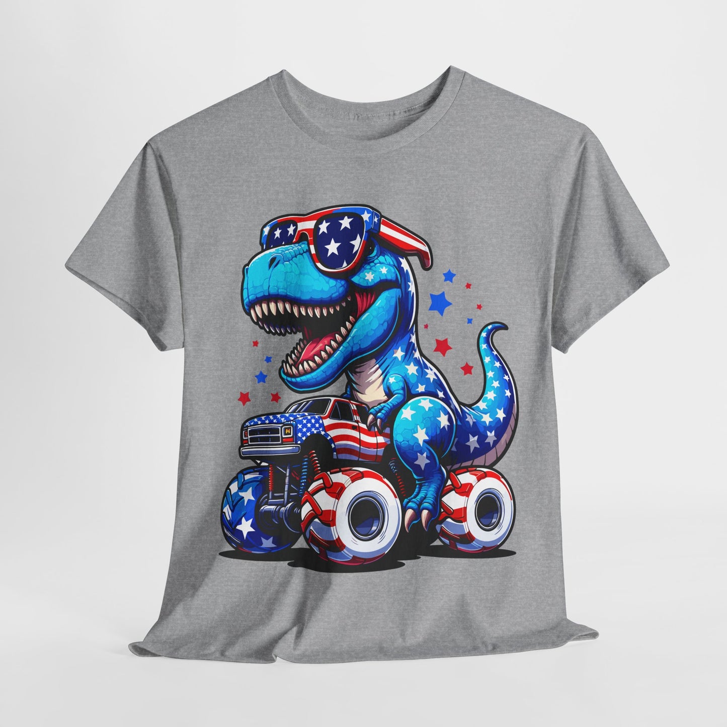 Dinosaur Riding Monster Truck T-Shirt