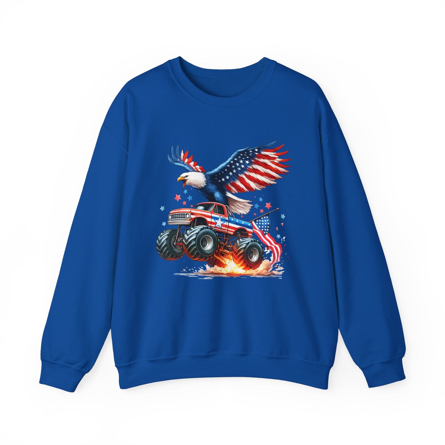 Eagle on a Monster Truck Sweatshirt
