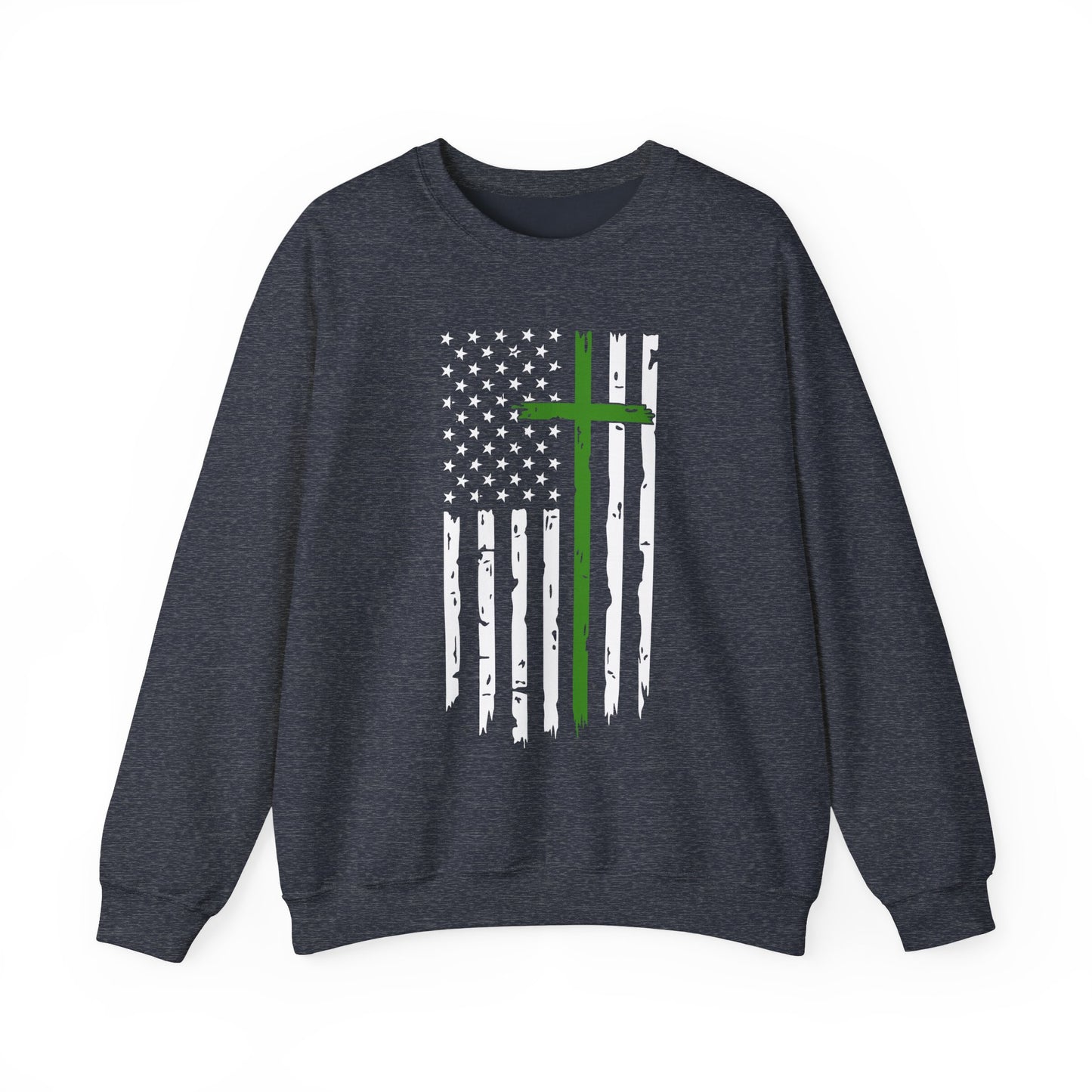 Thin Green Line Cross - Armed Forces Sweatshirt