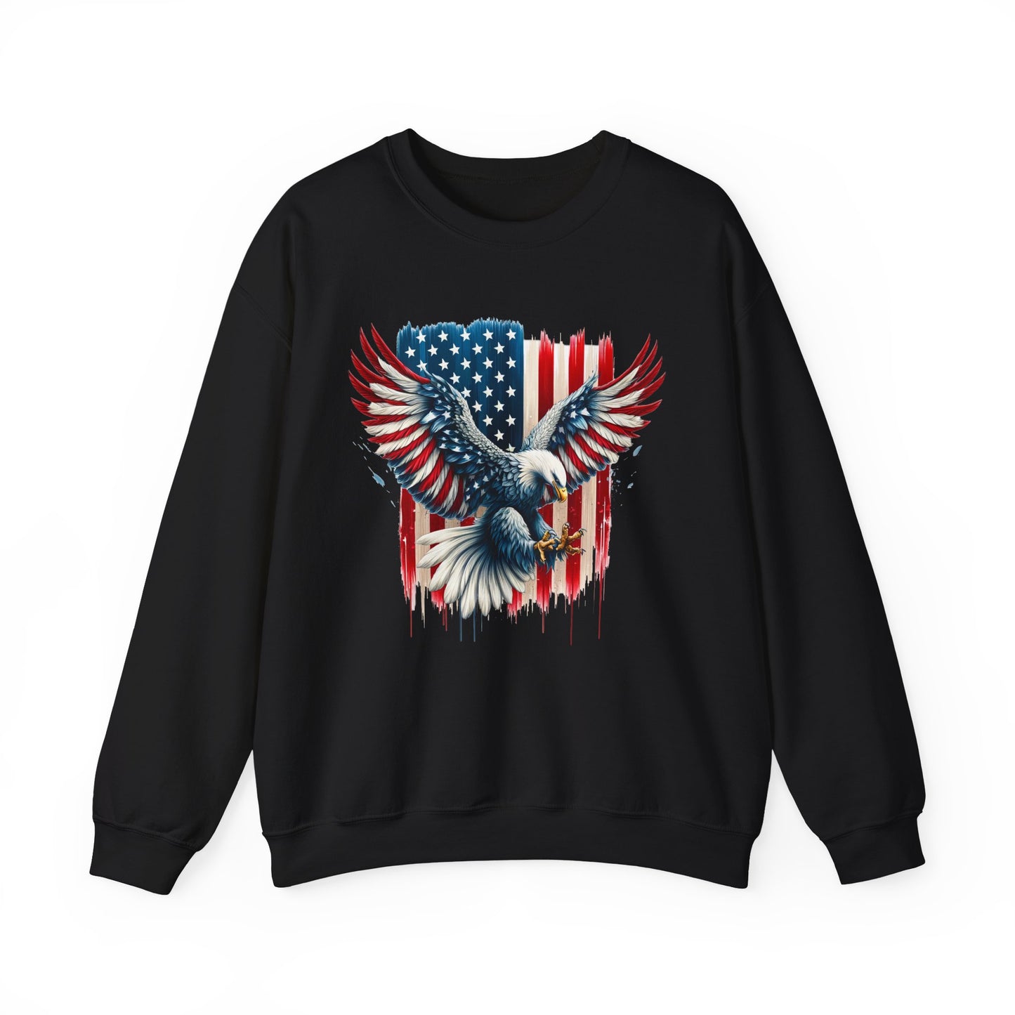Bald Eagle with Flag #1 Sweatshirt