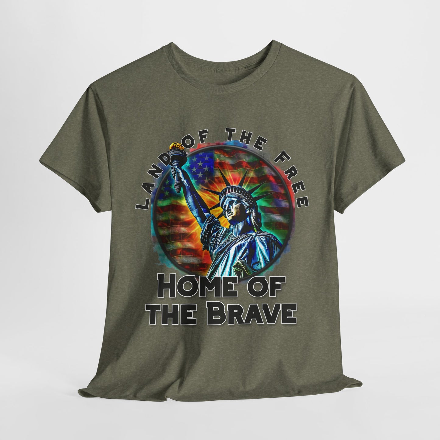 Land of the Free Home of the Brave Statue of Liberty T-Shirt