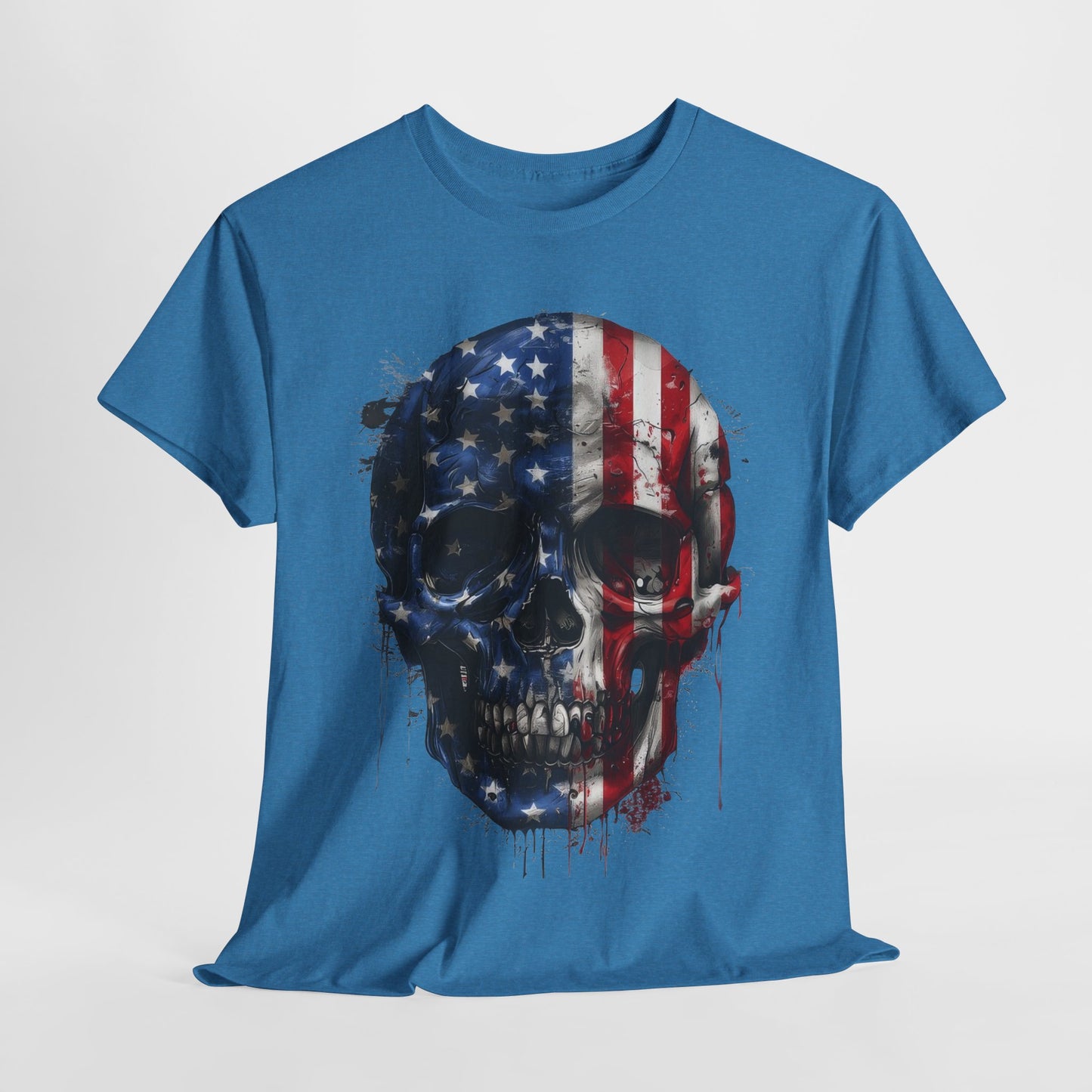 USA Flag Skull #2 T-Shirt
