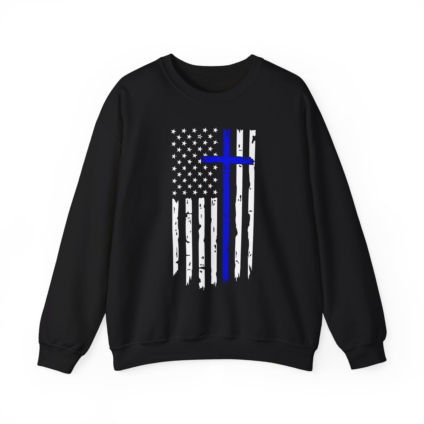 Thin Blue Line Cross - Law Enforcement Sweatshirt