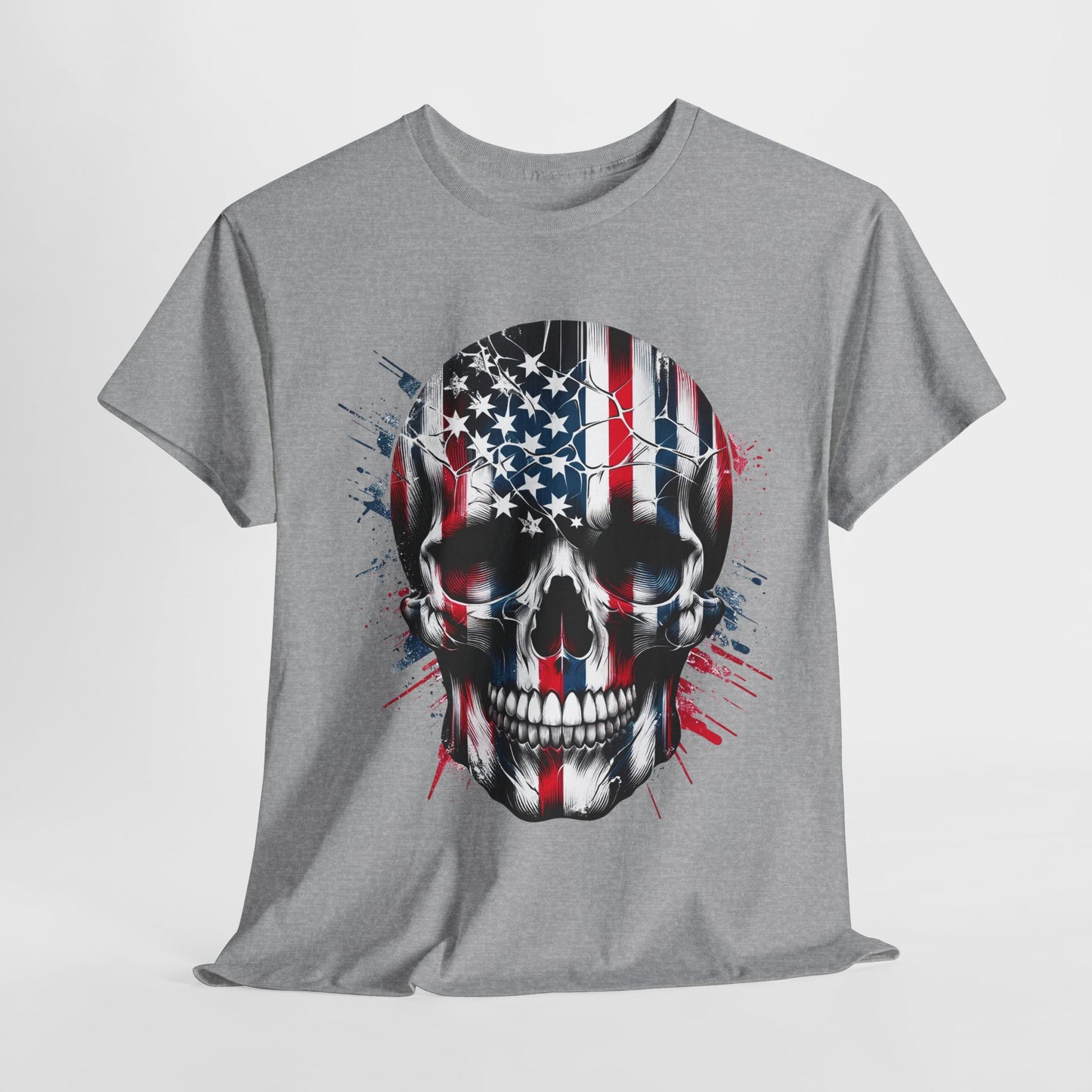 USA Flag Skull #1 T-Shirt