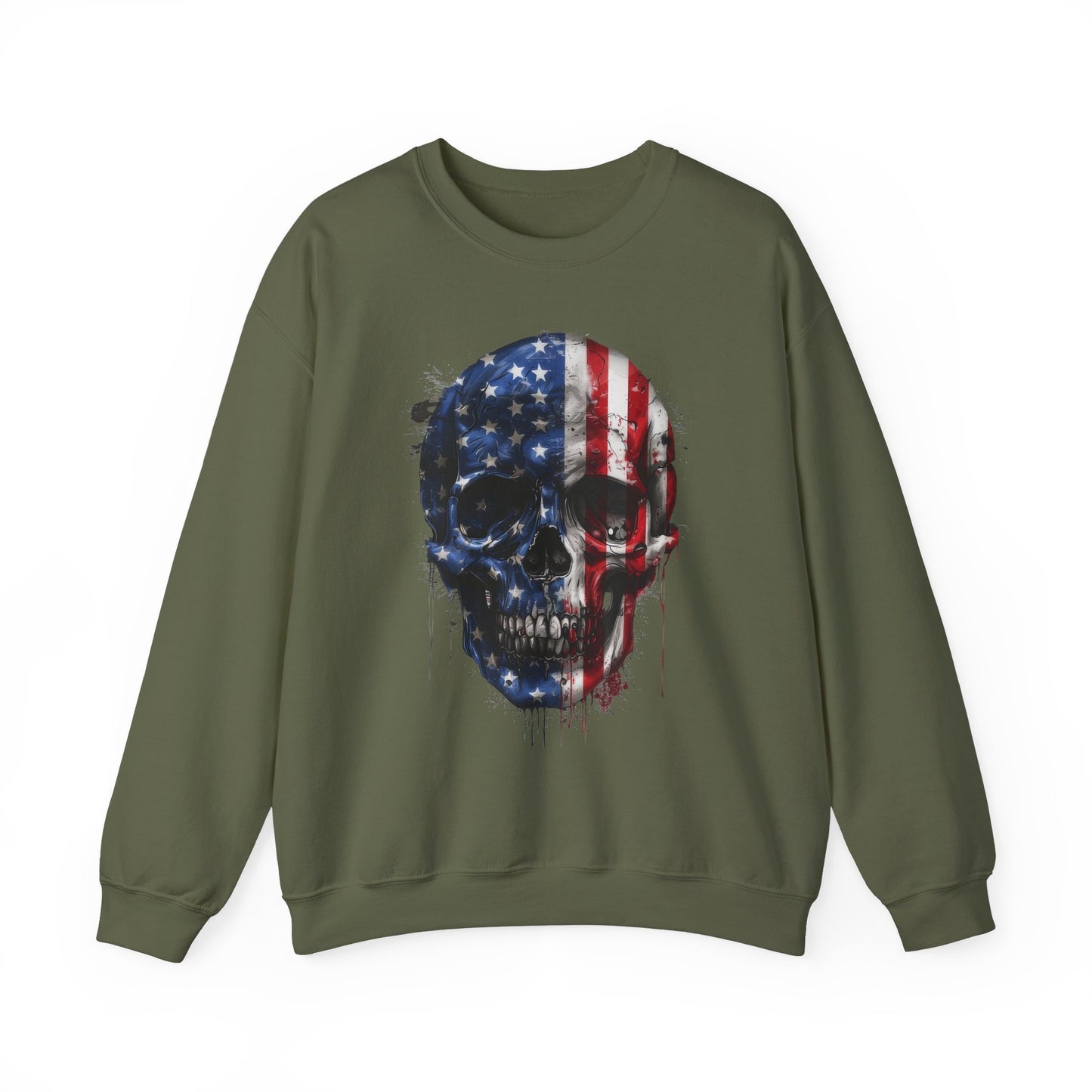 USA Flag Skull #2 Sweatshirt