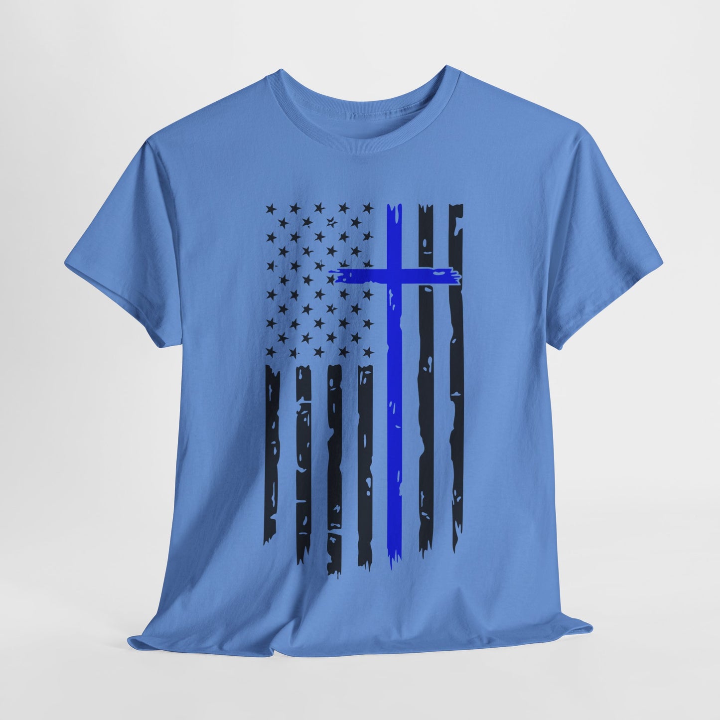 Thin Blue Line Cross - Law Enforcement T-Shirt