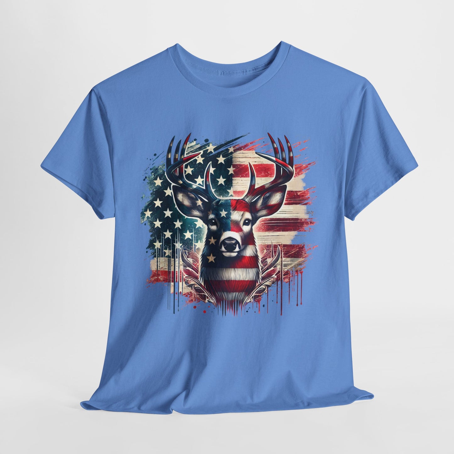 Whitetail Buck with Flag T-Shirt