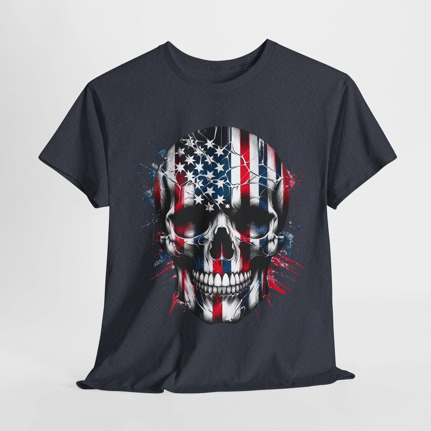 USA Flag Skull #1 T-Shirt