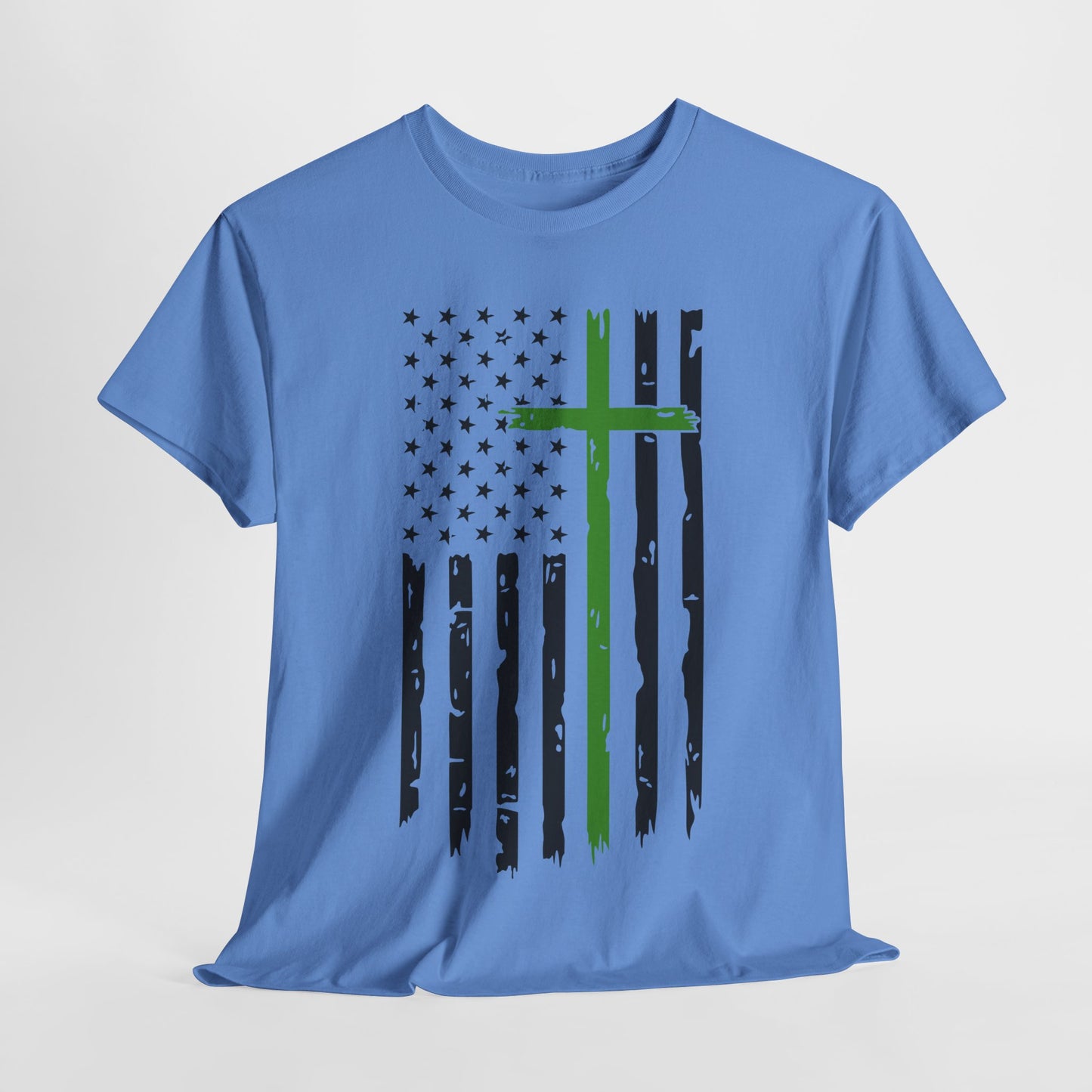 Thin Green Line Cross - Armed Forces T-Shirt