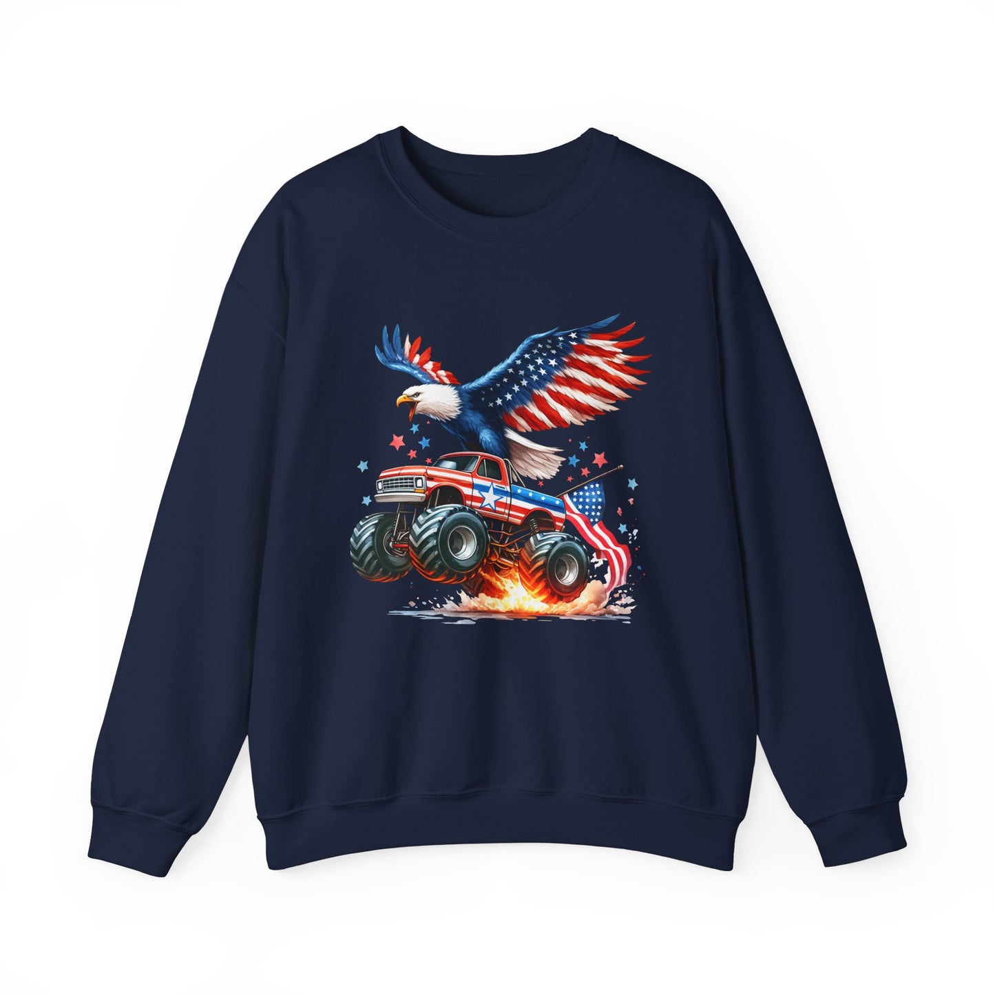 Eagle on a Monster Truck Sweatshirt