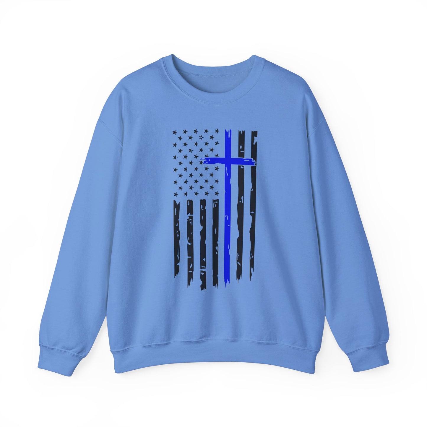 Thin Blue Line Cross - Law Enforcement Sweatshirt