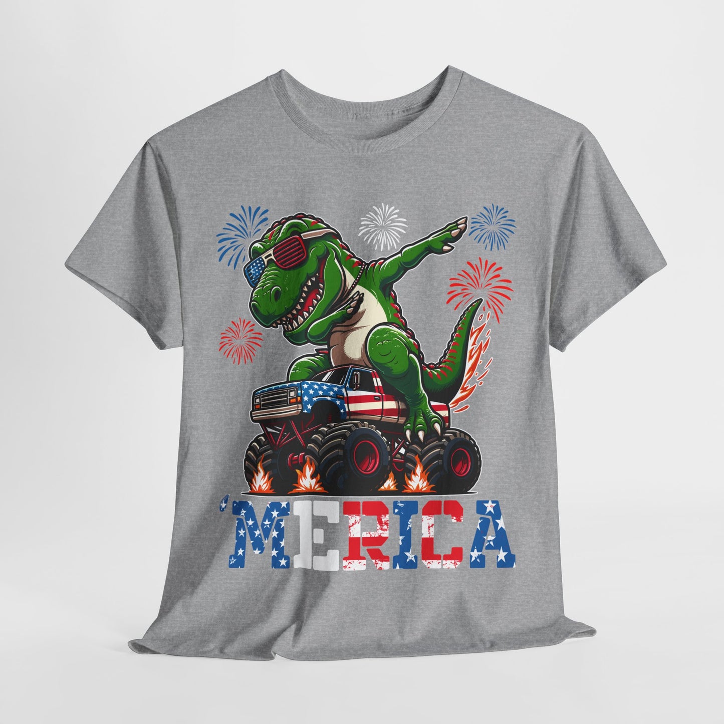 'Merica! Dabbin' Dinosaur on Monster Truck T-Shirt