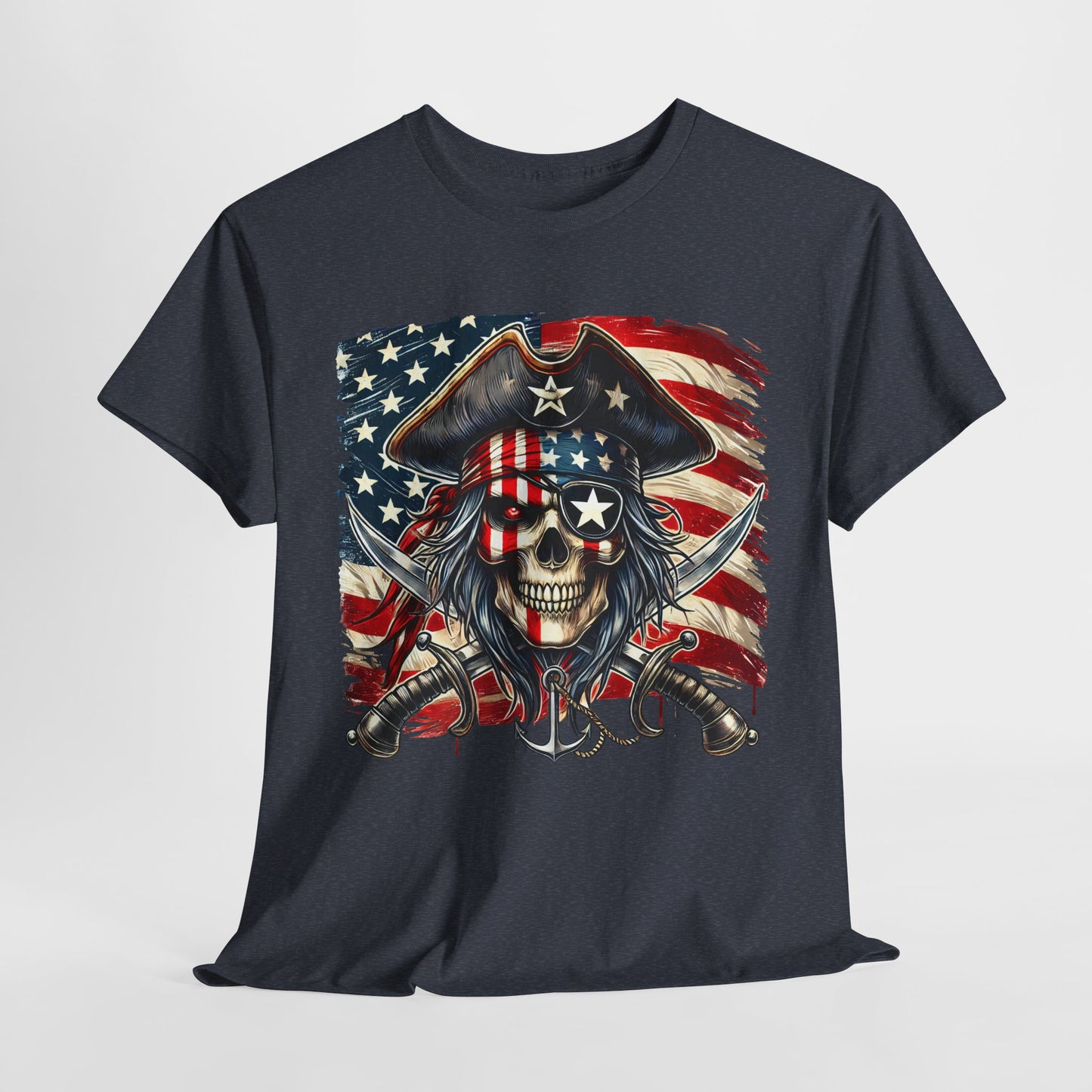 Skeleton Pirate with Flag T-Shirt