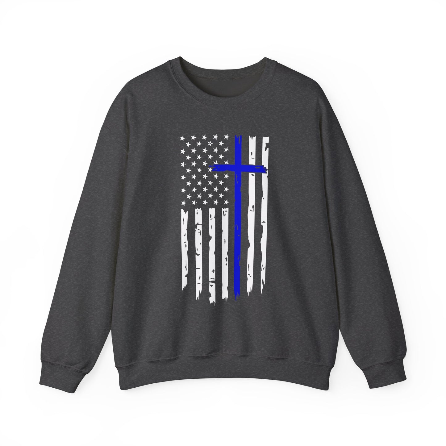 Thin Blue Line Cross - Law Enforcement Sweatshirt