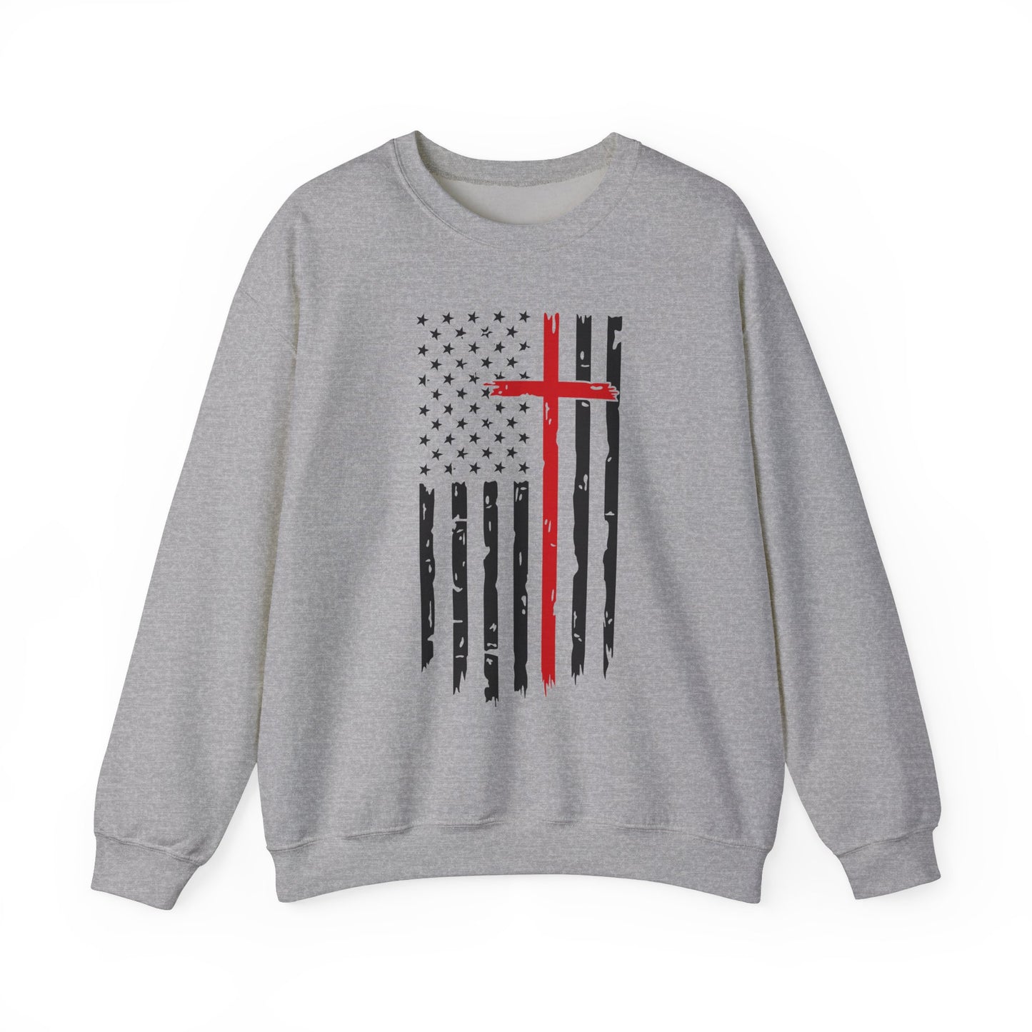 Thin Red Line Cross - Fire Fighters Sweatshirt