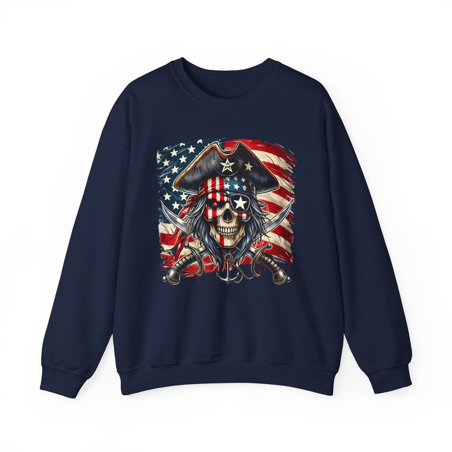 Skeleton Pirate with Flag Sweatshirt