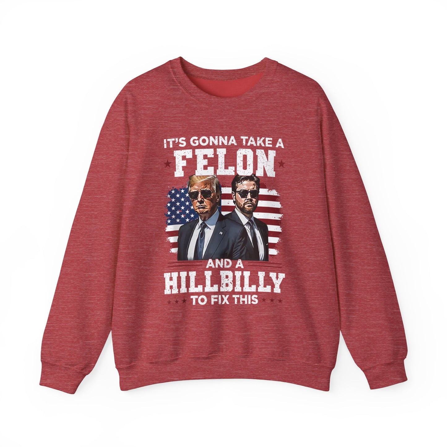 Donald Trump and JD Vance - A Felon and a Hillbilly Sweatshirt