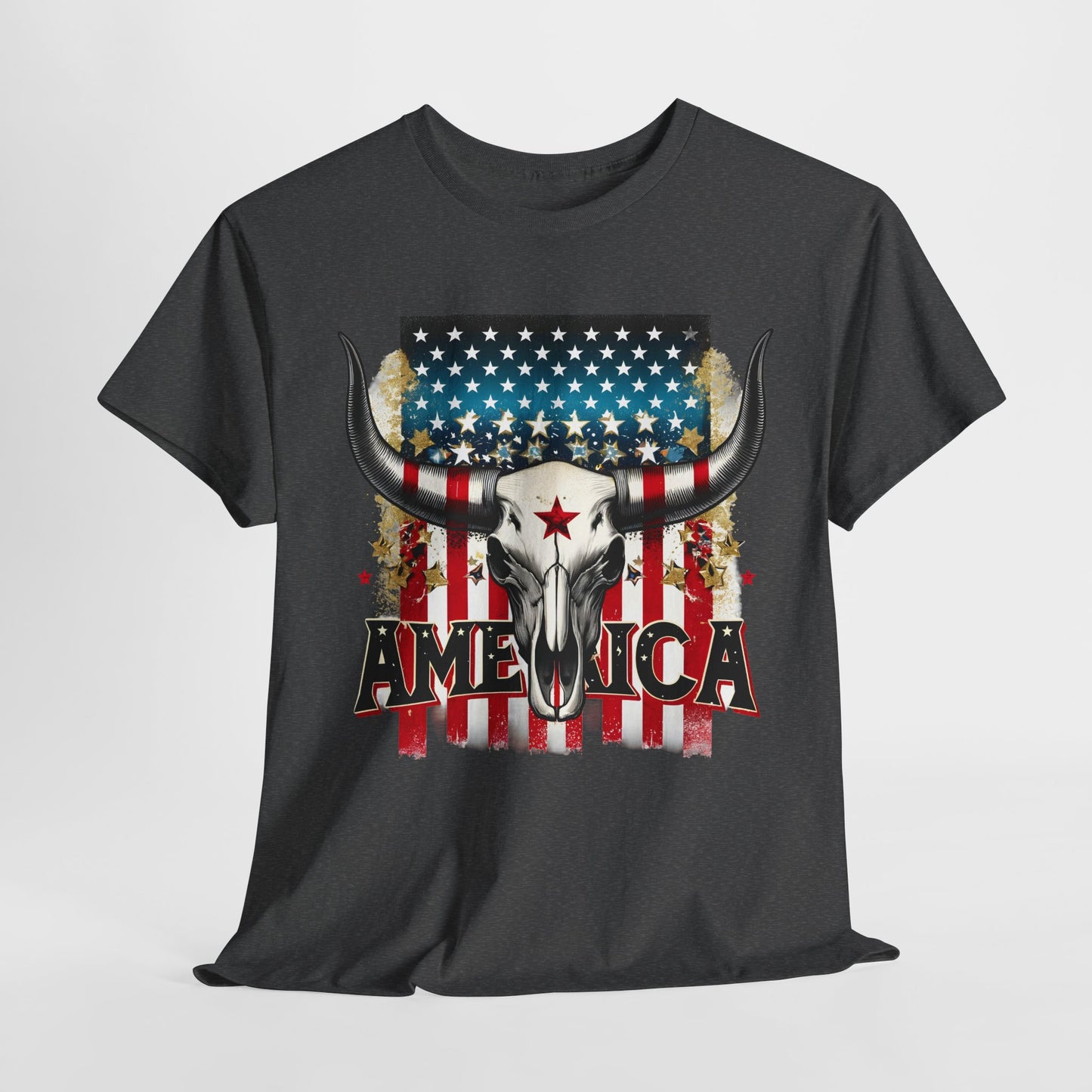 America - Bull Skull T-Shirt